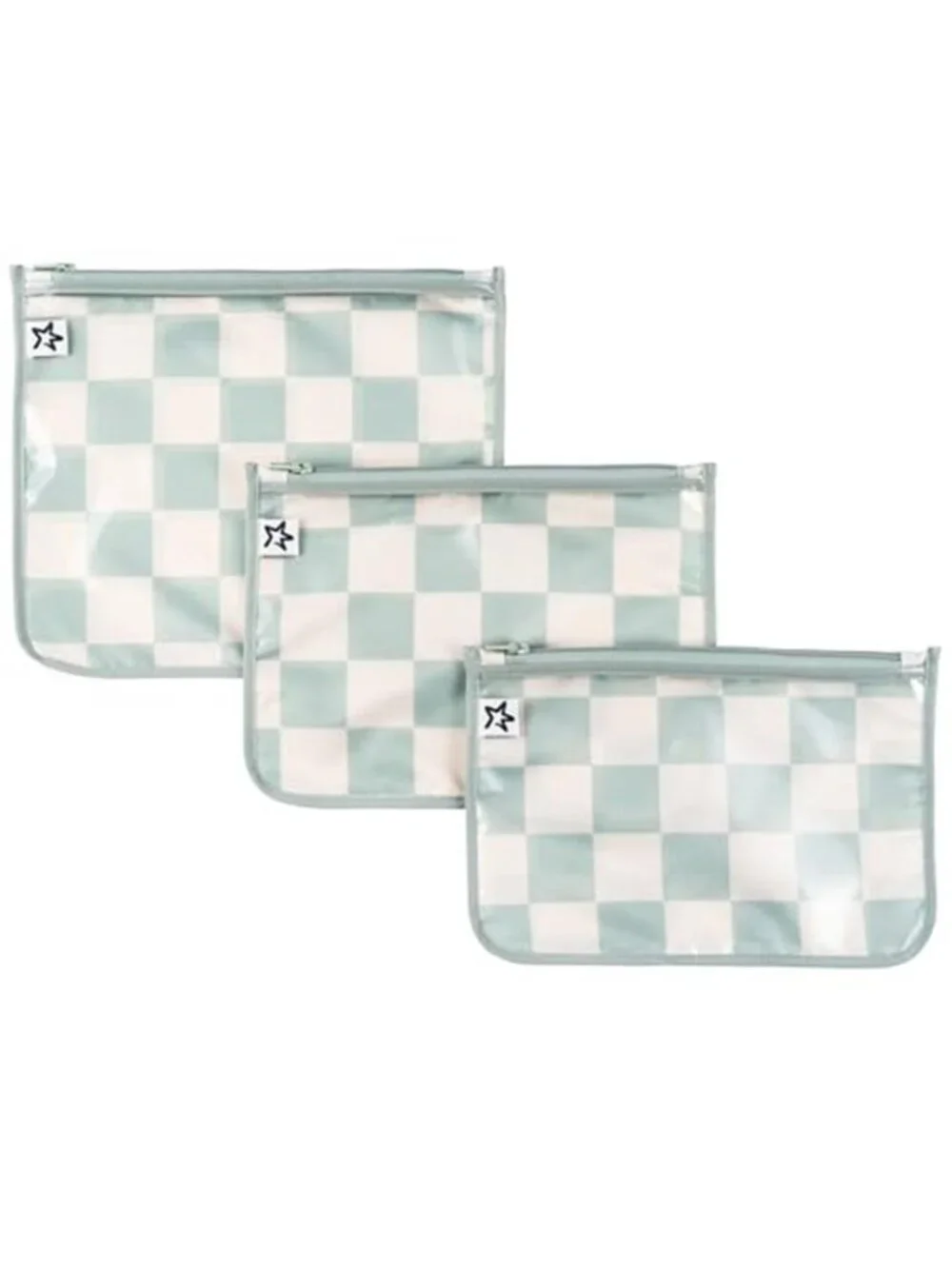 Clear Diaper Bag Organizer Pouches 3 Pack TSA Travel Baby Mom Toiletry Set